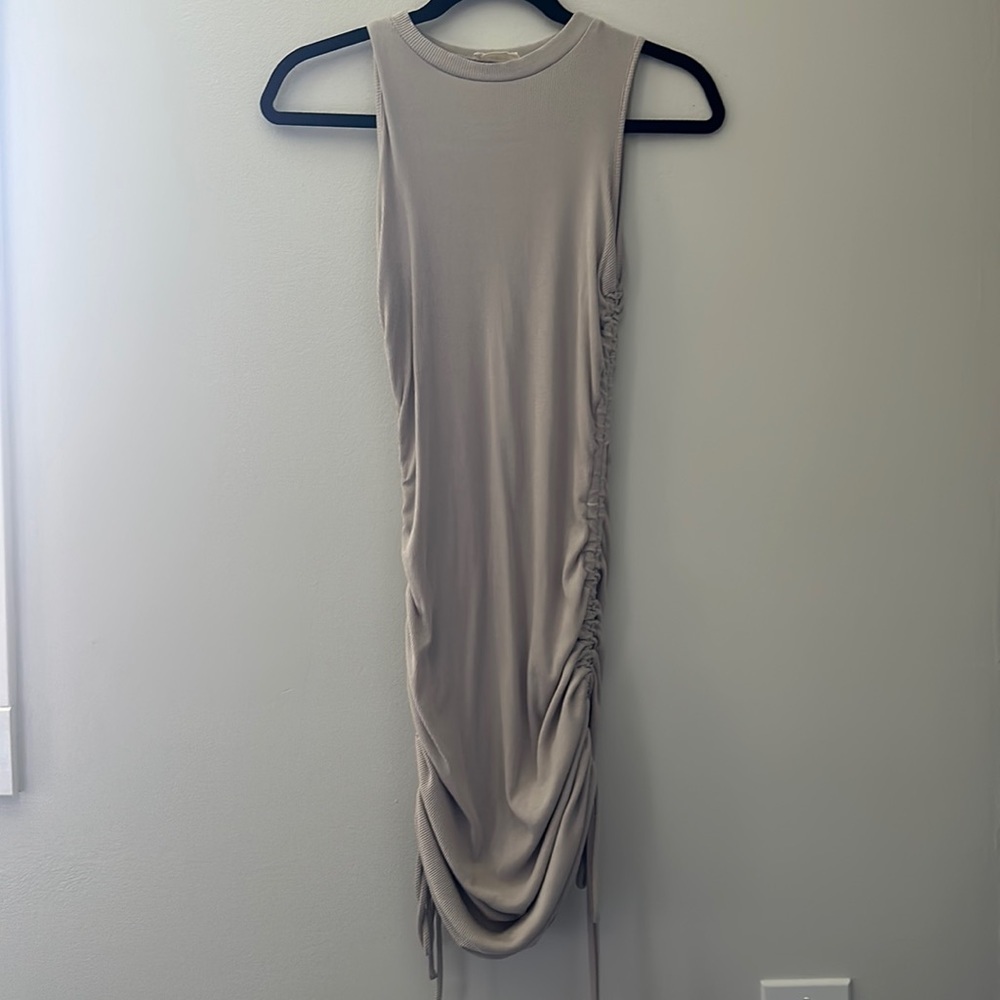 Women's illa illa sleeveless ruched srunched dress gray size small